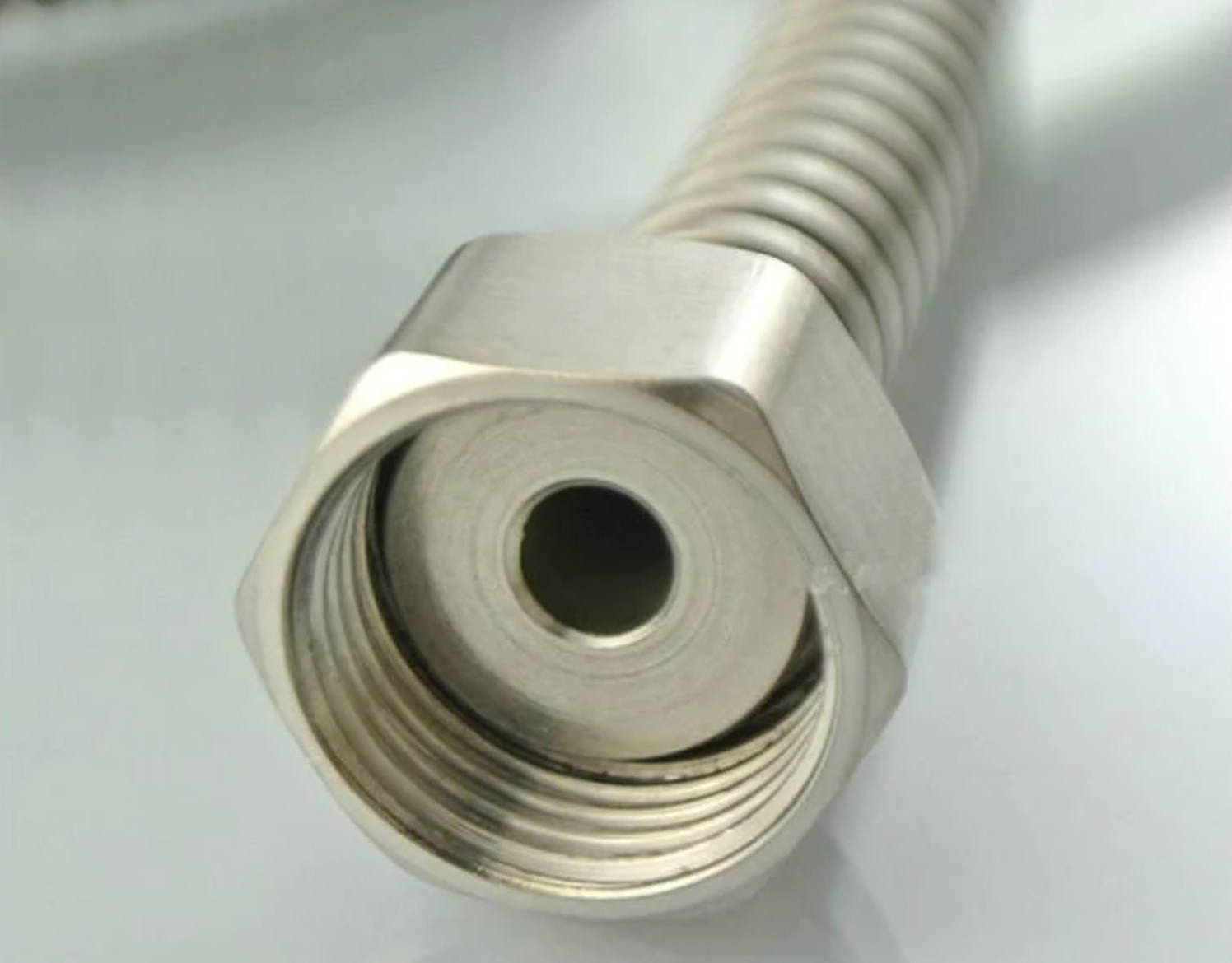 EDELSTAHLSCHLAUCH 120CM DOUBLE LOCKED ANTI TWIST